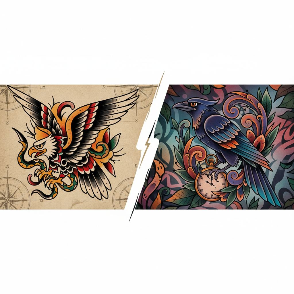 Traditional vs Neo-Traditional Tattoos: Understanding the Key Differences